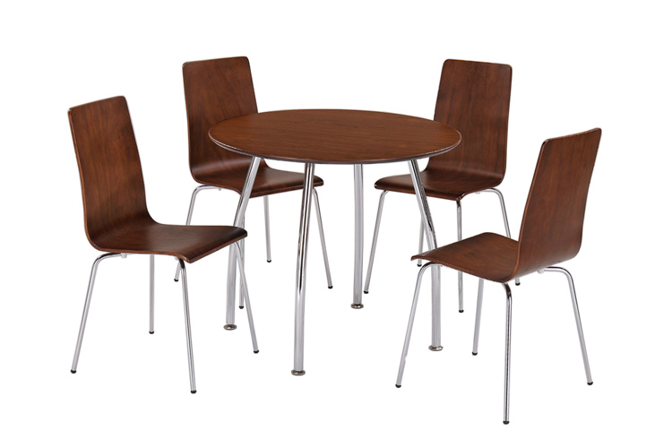 Home Dining Sets Table And 4 Chairs Walnut Round