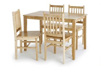 malaya table + 4 chairs