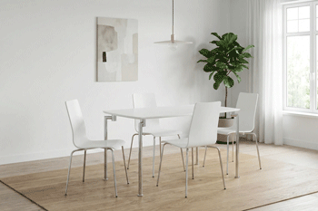Dove table + 4 chairs