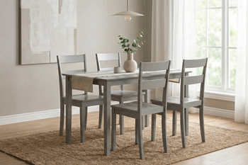 dusk grey table + 4 chairs
