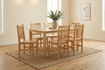 malaya table + 6 chairs
