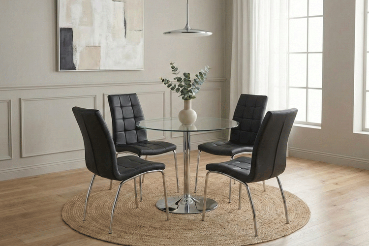 verona round table+4 chairs 