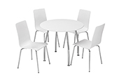 Dove Round table + 4 chairs 