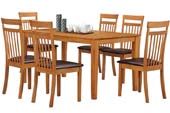 shaker table + 6 chair brown